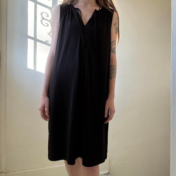 Michael Kors Black Shift Dress Large LBD Designer Vacation - Picture 2 of 6